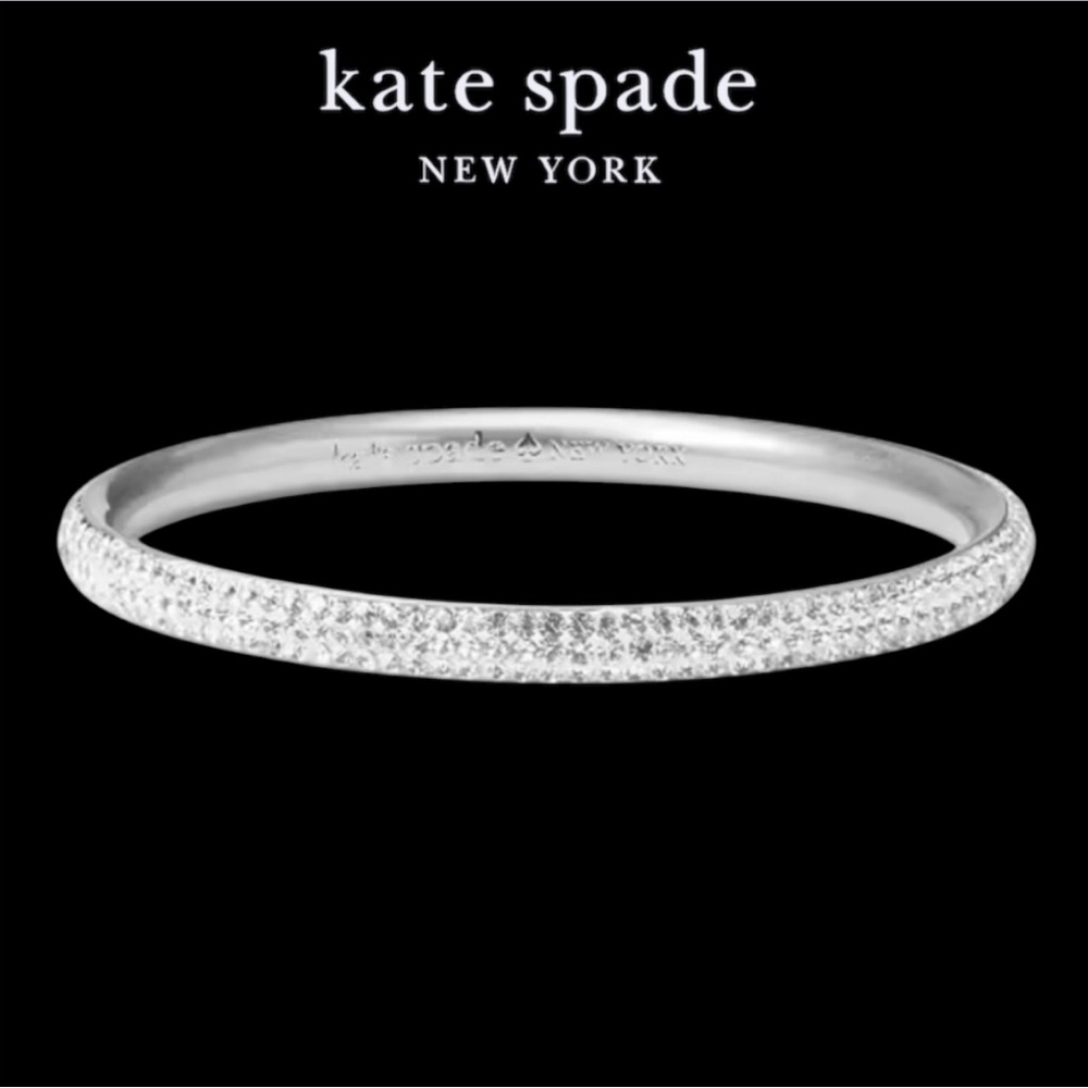 NWT Authentic Silver Kate Spade ♠️ New York Razzle Dazzle Bangle. One Size.